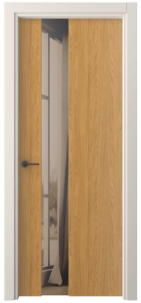 Дверь межкомнатная 4224 ВНД ДВ ЗЕР БР. Цвет Ванильный дуб. Материал Ламинатин. Коллекция Freedom. Картинка.