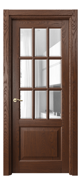 Дверь межкомнатная 0748 ДКЧ.Б ПРОЗ Ф. Цвет Дуб коньячный брашированный. Материал Массив дуба брашированный. Коллекция Лигнум. Картинка.