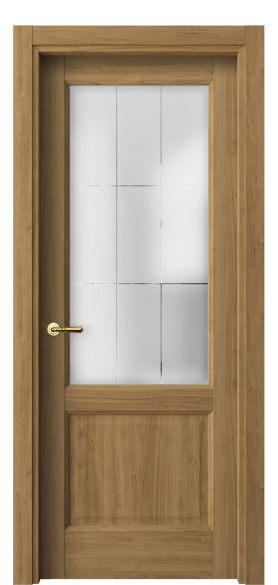 Дверь межкомнатная 1422 ГОР Cатинированное стекло лофт. Цвет Грецкий орех. Материал Ламинатин. Коллекция Галант. Картинка.