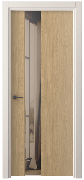 Дверь межкомнатная 4224 ЖМД ДВ ЗЕР БР. Цвет Жемчужный дуб. Материал Ламинатин. Коллекция Freedom. Картинка.