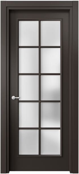 Дверь межкомнатная 8102 МАН САТ. Цвет Матовый антрацит. Материал Гладкая эмаль. Коллекция Paris. Картинка.