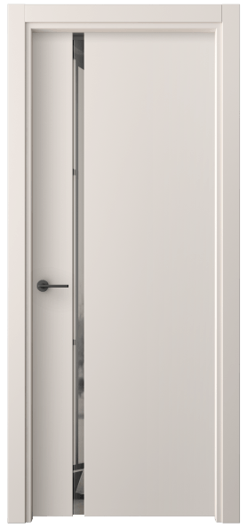 Дверь межкомнатная 4222 ПЭТБ ДВ ЗЕР СЕР. Цвет ПЭТ тёплый-белый. Материал ПЭТ. Коллекция Фридом. Картинка.