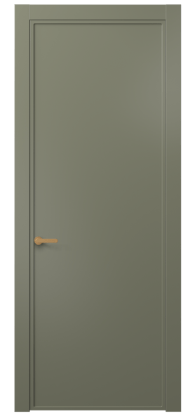 Дверь межкомнатная АКП 8601 МОТ. Цвет Матовый оливковый тёмный. Материал Гладкая эмаль. Коллекция Frame. Картинка.