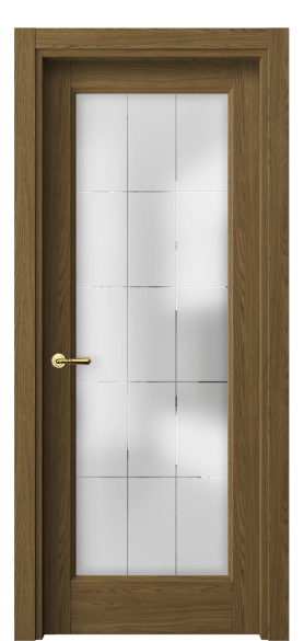 Дверь межкомнатная 1402 ТФД Cатинированное стекло лофт. Цвет Торфяной дуб. Материал Ламинатин. Коллекция Galant. Картинка.