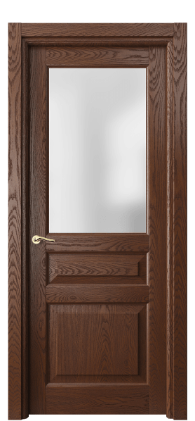 Дверь межкомнатная 0710 ДКЧ.Б САТ. Цвет Дуб коньячный брашированный. Материал Массив дуба брашированный. Коллекция Lignum. Картинка.